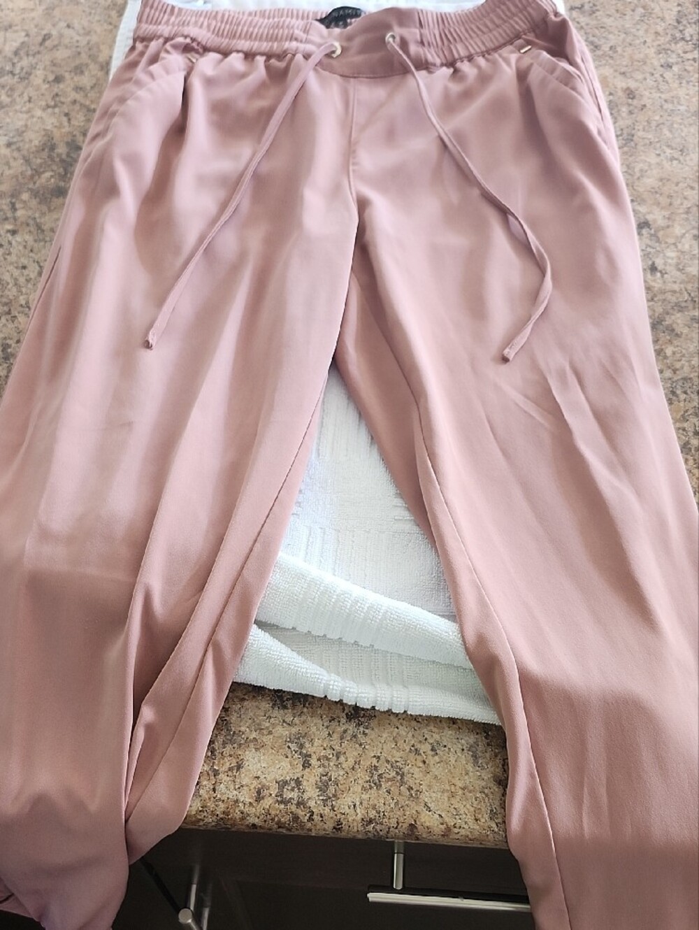 Dynamite Blush Pink Drawstring Pants - Picture 6 of 7